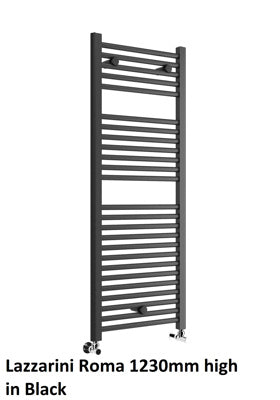 Lazzarini Roma Btu 1382 Towel Warmer Chrome, Anthracite & Matt Black