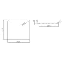 Anas Bella 496x800x447mm Floorstanding Unit With Countertop BELLA-500FLOORCAB-MATTGREY + BELLA-COUNTERTOP-500-GWTE