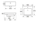 Bathroom Sink Kartell Kameo Semi-Recessed Basin Round Shape