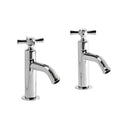 Tavistock Cheltenham Deck Mounted 2 Tap Hole Basin Mixers (Pair) Traditional Chrome TCM70