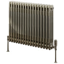 Reina Colona 3 Column Horizontal Radiator - 600mm x 785mm - Raw Steel Lacquer