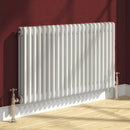 Reina Colona 3 Column Horizontal Radiator - 600mm x 1010mm - White