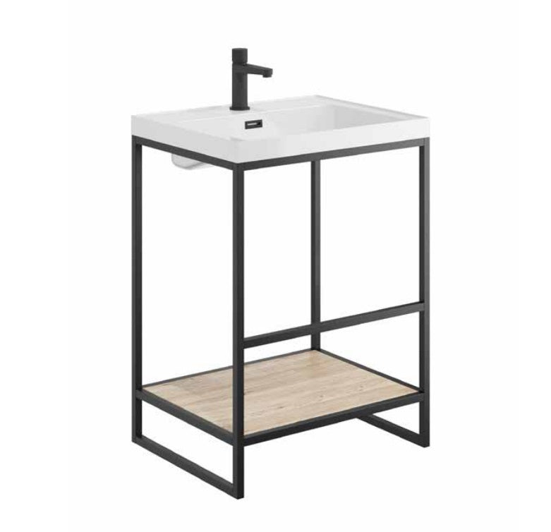 Scudo BOHO 600 Black Frame With  Basin BOHO-600FRAME + BOHO-600BASIN