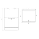 Anas Bella 496x800x447mm Floorstanding Unit With Countertop White PAINT-BELLA-500FLOORCAB-GWTE + BELLA-COUNTERTOP-500-GWTE