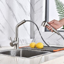 MIA BRUSHED STEEL PULL OUT SPRAY MODERN KITCHEN MIXER TAP SINGLE LEVER SWIVEL