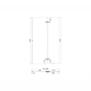 Anas Square 900mm Bath Screen W Fixed Panel Black