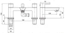 Tavistock Haze 2 Tap Hole Deck Mounted Bath Shower Mixer with Handset - Chrome THZ42