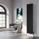 Aluminium Vertical Radiator TORONTO 1775x490mm BLACK ALRAD-1-1809-BK