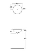 RAK Ceramics Diana 455mm Countertop Basin DIANA45