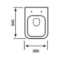 WALL HUNG TOILET PAN RIMLESS WITH SOFT CLOSE SEAT