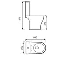 Kameo Comfort Heigh Rimless Coupled Toilet With Cistern Soft Close Seat Push Button Back To Wall