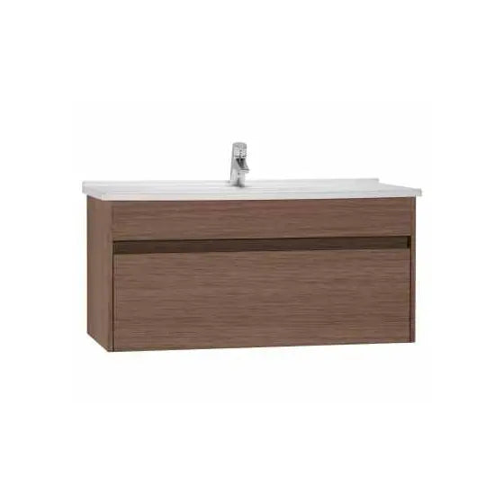 Anas 1000mm Wall Hung Vanity Unit With Basin Golden Oak 71979