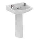 Armitage Shanks Royalex 560mm Traditional Basin With Pedestal 2 Tap Holes S217001 + S295501