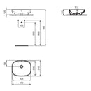 Ideal Standard i.life B 45cm Rectangular Vessel With Overflow T509201