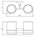 JTP Mode Double Tumbler Holder - Chrome