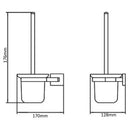 JTP Mode Toilet Brush and Holder - Chrome