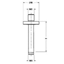 JTP Brass Ceiling Mounted Shower Arm - 150mm Long - Chrome
