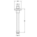 JTP Brass Ceiling Mounted Shower Arm - 200mm Long - Chrome