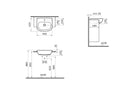Vitra Zentrum 500mm Semi Recessed Washbasin 1 Tap Hole 5635B003-0001