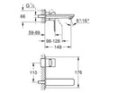 Grohe Lineare Basin tap 2 Tap hole M-SIZE Chrome 19409001