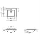 Ideal Standard i.Life B 610mm x 510mm 1 Tap Hole Vanity Basin - White T460501