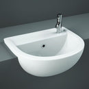 RAK Ceramics Compact 550mm Semi Recessed Basin 1 Tap Hole COMSRBAS1