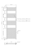 Square Rail 500mm x 1600mm Chrome SQR516C