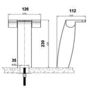 JTP Flow Tall Mono Basin Mixer Tap Without pop-up waste - Chrome
