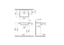 VitrA M-Line 600mm Semi Recessed Washbasin 1 Tap Hole 5679B003-0001