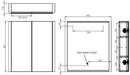 Tavistock Compass Double Cabinet - Gloss Light Grey 600mmx650mm CMCAB60G