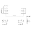 JTP Leo Concealed Stop Valves Pair - Chrome