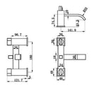 JTP Leo Deck Mounted Bath Shower Mixer with Kit - Chrome