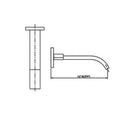 JTP Leo Wall Mounted Basin Spout - Chrome
