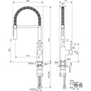 Ideal Standard Ceralook Single Lever Semi-pro Kitchen Mixer w/ 2 function spout - Chrome BD574AA