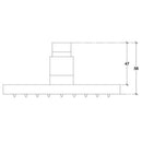 JTP Simple Fixed Shower Head - 125mm Diameter - Chrome