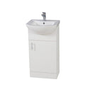 Anas Lanza 425x860x245mm Floorstanding With Basin White  POLAR-450-BASINUNIT + LANZA450BASIN