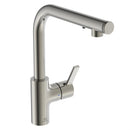 Ideal Standard Gusto iMX SL 1 Hole Spout Sink Mixer & Soap Dispenser with Blue Start - Silver Storm A7818GN