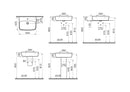 Vitra Shift 430mm In-Countertop Basin 1 Tap Hole 7076B003-0973