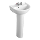 Armitage Shanks Sandringham 21 450mm Basin  With Pedestal 1 Tap Hole E893501 + E897601