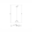 Anas Square 900mm Bath Screen W/ Fixed Panel Chrome SCREEN006