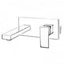 RAK Ceramics Cubis Wall Mounted Basin RAKCUB3007