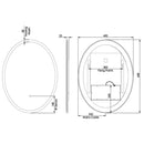 Tavistock Aster Illuminated 490mm x 650mm Oval Mirror with Heater & Infrared Sensor AS49ALE