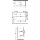 RAK Ceramics Joy Wall Hung Vanity With Basin 800mm Moka Walnut JOYWH080MOK + JOYDI08101WH