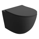 Rimless toilet wall hung pan matt black seat roca 0.82 high black plate