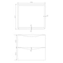 Anas Bella 496x450x448mm Wall Mounted Vanity With Countertop Matt Grey BELLA-500WALLCAB-MATTGREY + BELLA-COUNTERTOP-500-GWTE