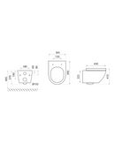 Grohe 38732GN0 Gold Brushed Brass Plate Wc Frame 1.12 Rimless Toilet Wall Hung Pan Soft Close Seat 38536001