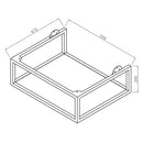 Anas 600x480x200mm Frame with Dual Colour Shelf - Black AMBIENCE-FRAME-60X48X20