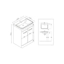 Anas Rossini 600x800x444mm Floorstanding Unit Gloss White ROSSINI01 + DEEP600