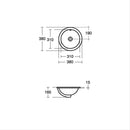 Ideal Standard Concept Sphere 380mm Countertop Basin 0 Tap Holes - White E502301