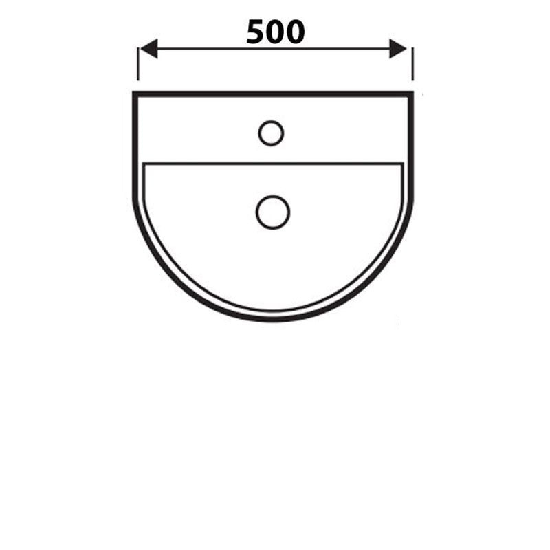 Kartell Kameo 500mm Round Basin With Full Pedestal